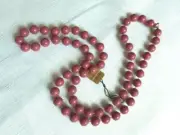 Vintage " Tempo" Mauve Fixed Plastic/Lucite Beaded Necklace 22 Inch - VJ259