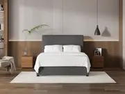 My Style Tapered Headboard & Slimline Base - Queen / Gunmetal / Standard Base