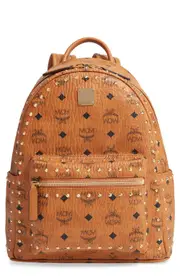 MCM Small Stark Outline Stud Leather Backpack