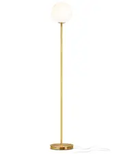 BRIGHTECH Luna Brass Orb LED Floor Lamp