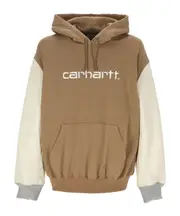 Junya Watanabe X Carhartt Logo Embroidered Drawstring Hoodie Brown