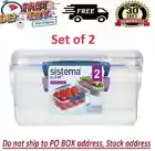 Sistema Klip It 2L Plastic Food Storage Containers, ( Set of 2 ) NEW!!!