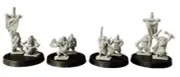 R0003 Spellcrow 10mm Fantasy Miniatures: Barbarians Warriors Command Group
