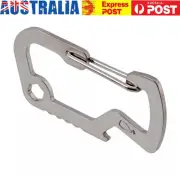D-type Bottle Opener Carabiner Practical Mini Multi-tool Carabiner Camping Gear