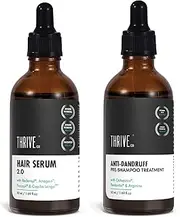 ThriveCo Less Dandruff, More Hair Kit Hair Growth Serum 2.0 (50ml) + Anti-Dandruff Pre-Shampoo Lotion (50ml) 40 ml (Pack of 2) Transperant