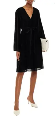 PAUL SMITH $650 retail Devore Velvet V-neck dress NEW With Tags Size 44 Medium