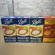 Ball Moms Nos Decorated Regular Canning Jar Mason Caps 48 screw bands and lids