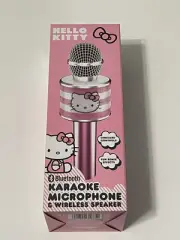 Hello Kitty Bluetooth Karaoke Microphone and Wireless Speaker Pink NEW