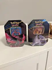 Pokemon Crown Zenith Tins (x2) - Galarian Moltres & Articuno - Sealed 10 Packs