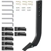 VEVOR Box Blade Shank, 46.6 cm Scarifier Shank, 4 Holes Box Scraper Shank, Ripper Shank with Removable Tapered Teeth and Pins, Adjustable Shanks Assem