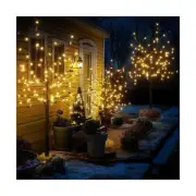 Lighted Birch Tree Set of 3, 3 Packs 4FT 5FT 6FT Christmas Birch Tree, Warm L...