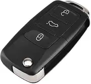 FLJKCT Car Key Shell Car Remote Key Shell Case 3 Button Folding Key Shell,for VW Passat b6 Polo Golf 4 6 Touran Bora