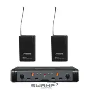 PASGAO PAW-266 Wireless Microphone System - 2 Bodypacks and Lapel Mics