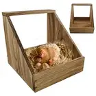 kathson Chicken Nesting Box,Wood Chickens Coop Nesting Boxes Single Compartme...