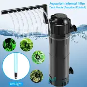 Internal Aquarium Submersible UV Sterilizer Filter Fish Tank Oxygen Water Pump