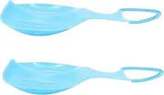 ibasenice 2Pcs Thickened Portable Sand Sleds Lightweight Snow Boards for Smooth Sliding Snow Grass and Sand Safe Winter Accessory for Parents