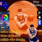 Basketball 3D Custom Photo Name Lamp Personalised NBA Led Night Light Bluetooth