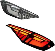 LED Car Tail Light Assembly Compatible For Civic 2021-2023 Tailights Left and Right Rear Lights(Smoked White)