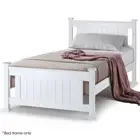 Single Wooden Bed Frame - Sturdy Pine, 150kg Capacity, Modern Design