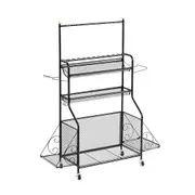 fitnessLAB 12 Rods Fishing Rod Holder for Garage Fishing Gear Tackle Cart Storage Organizer