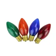 Northlight C7 4PK INCANDESCENT TRANSPARENT MULTI TWINKLE BULBS