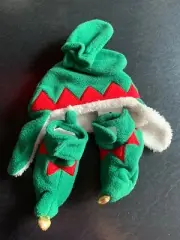 Baby’s Elf Christmas Hat, Gloves, Booties Set 0-6 Months.
