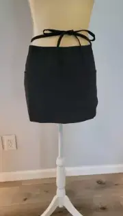 2 Black Waist Aprons Unisex 3 Pocket- For Waiters- Waitresses Multipurpose
