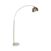 Metal Arc Floor Lamp Antique Brass With Marble Base