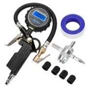 LED Digital Tire Inflator w/ Pressure Gauge 250 PSI Air Chuck for Truck/Car/Bike