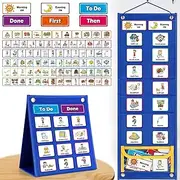 Torlam Visual Schedule for Kids Chore Chart, Morning Bedtime Routine Chart for Toddlers, Responsibility Daily Schedule Board Communication Cards Autism Learning Materials for Home School, 86 Cards