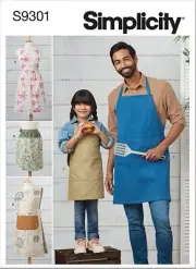 Simplicity Sewing Pattern 9301 11013 Apron Unisex Adult Child
