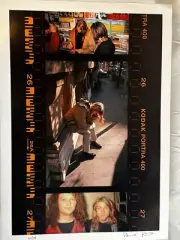 Bruce Pavitt Sub Pop - Kurt Cobain Outside Hotel, Rome, Nirvana, Signed Print