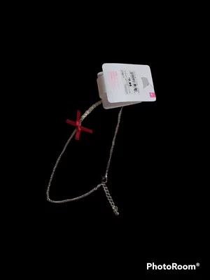 Childrens Place Girls Red Bow with Pearl Necklace