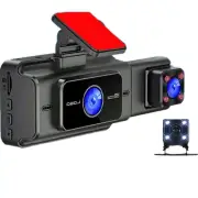 3 Lens WiFi Car DVR Dash Cam Front Rear Inside Video Recorder Vehicle Dashcam (for: Fiat)