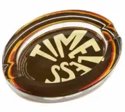 Nat Sherman Timeless Crystal Glass Ashtray - Brown - New
