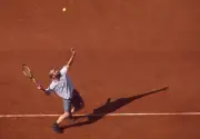 Andre Agassi USA at the French Open Tennis Championships at the St- Old Photo 6