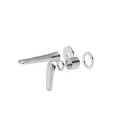 BK BERLIN Premium Brass Wall Basin/Bath Mixer With Spout Trim Kit