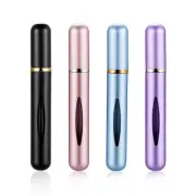 4pcs 5ml Mini Refillable Travel Portable Perfume Atomizer Bottle Spray Pump Case