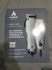 Andis Adjustable Blade Corded Barber Clipper/Trimmer Combo