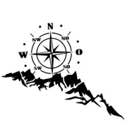 Compass Mountain Graphics Sticker for SUV Car Hood Body Side Doors Decoration (for: MG)