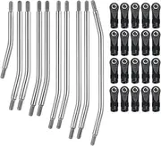 LKHNO 10Pcs Link Rod Linkage Set W Ball End Axial SCX10 II 90046 Fit for Wraith 90018 90048 TRX-4 1/10 RC Car(Axial SCX10 II 324mm)