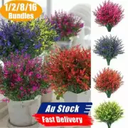 Artificial Flowers Fake Plants Decor Bundles Vine Hanging Outdoor Home Garden 6J