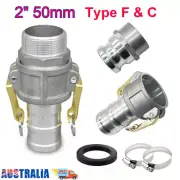 2inch BSP Camlock Hose Fittings Type C F Aluminium 50mm Fire Pump Hose Tail Barb