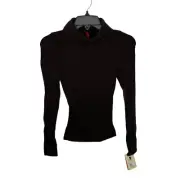 Spanx Top Womens Large Brown Bittersweet Control Classic Turtleneck Long Sleeve