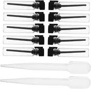 minkissy 10pcs Bottle for Makeup Vials Oil Kit Mini Serum Bottles Oil Vials Bottles Empty Small Bottle Black Glass
