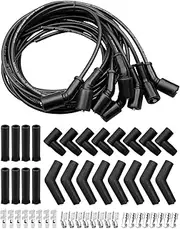 5ft Spark Plug Wire Fit for LS1 LM7 LR4 LQ4 LS6 L59 LQ9 LM4 L33 LS2 L76 LY6 LC9 LH8 LM GLS3 LZ1 L99 L96 Compatible with all Gen2 3 4 5 LS＆LT Engine Sand Ignition Coil Replace 551083, with Core Boots