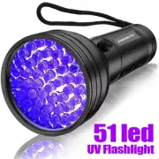 High Power 51 LED Flashlight Purple Light Counterfeit Detector Ultraviolet Light