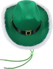 [ANDRESLAD] St. Patrick's Day Hats for Women Cowboy Hat for Festival Celebrations Party Accessories Holiday Decorations