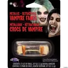 Gold Metallic Retractable Fangs - Morris Costumes