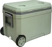 [Just-V] Ice Chest Box Cooler Insulated Portable with Heavy Duty Wheels Keeps Ice for up to 5 Days